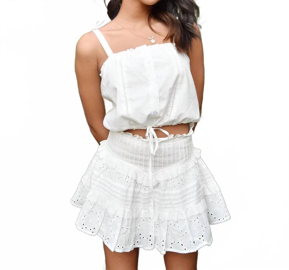 NEW KATIE J NYC willow skirt in white